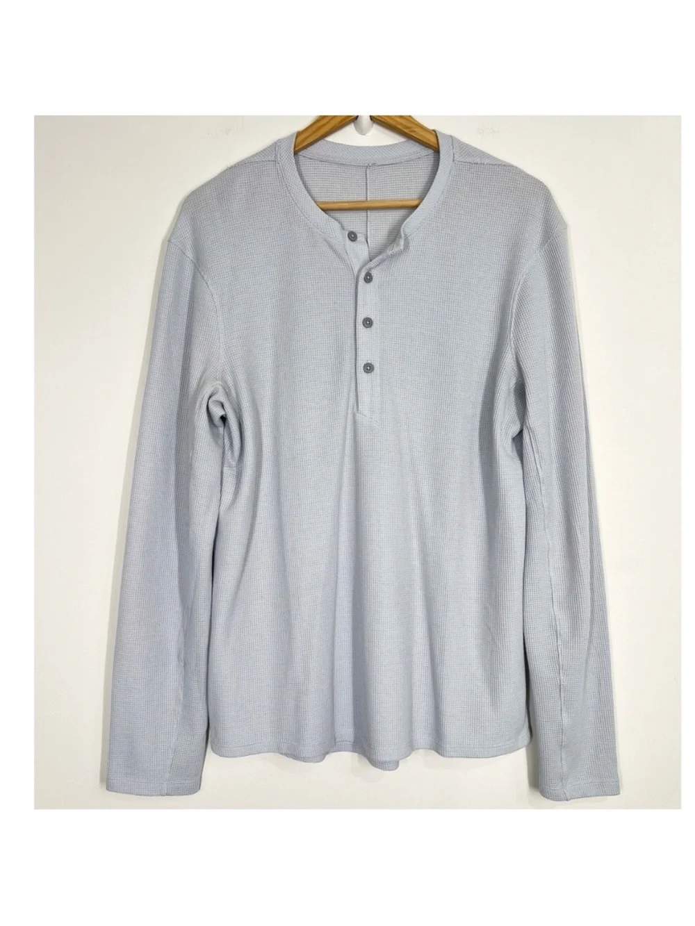 Lululemon Shift Stitch Henley Heathered Core Ultra Light Grey